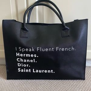 LA Trading Co. Modern Vegan Tote Bag - I Speak Fluent French